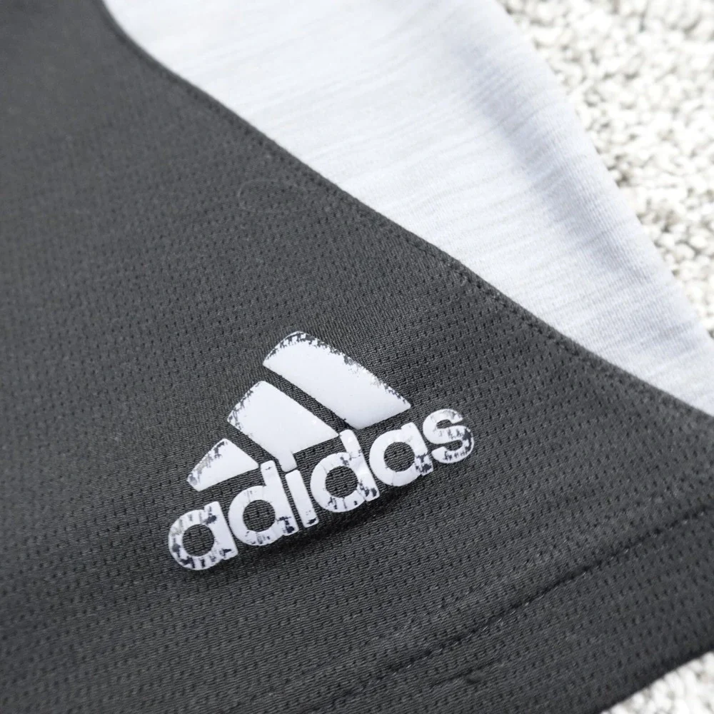 Adidas Shorts Mens Small Black Gray Basketball Athletic‎ Track Gym Run Jog Sport